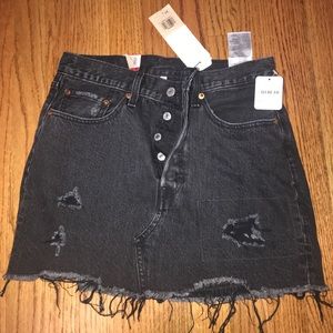 Levi’s Distressed Jean Skirt